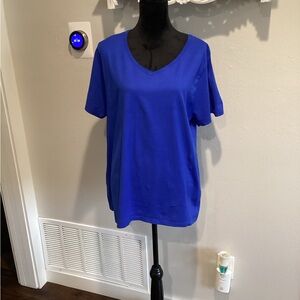EUC - Hanes "Perfect" Cobalt Blue Tee - Worn Once - Size 2x!!!